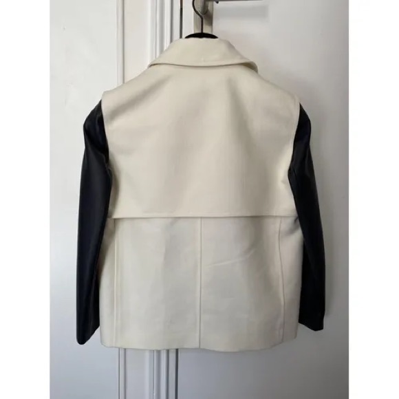 NWT! Rare LaCoste Structured Silk & Leather Jacket - Picture 5 of 10